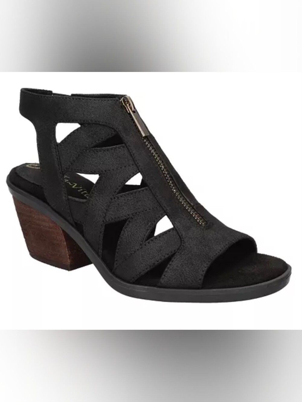 Bella Vita Women's Jovanah Peep Toe Block Heel Sandal Size 10 Wide